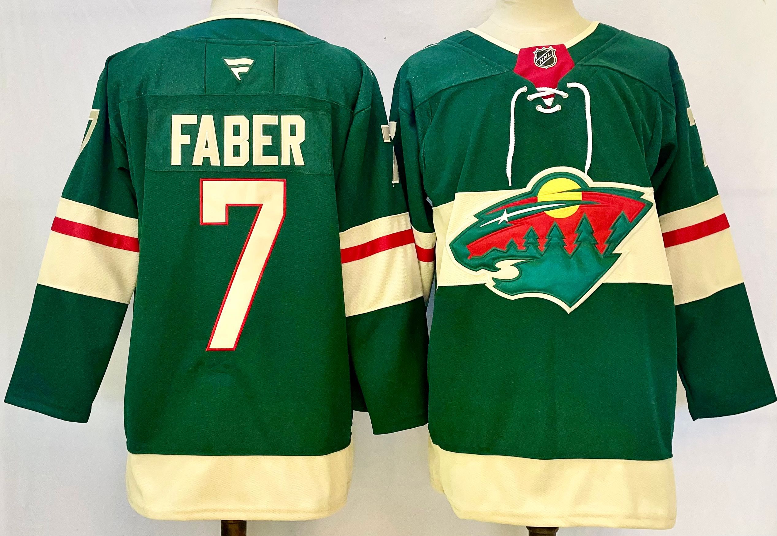 Men Minnesota Wild #7 Faber Green 2025 Home Premier Player NHL Jersey->minnesota wild->NHL Jersey